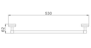 Полотенцедержатель Haiba HB1601 53см хром